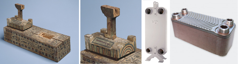 Ptah Sokar Osiris Figurine Figure Base Plate Heat Cold Exchanger
